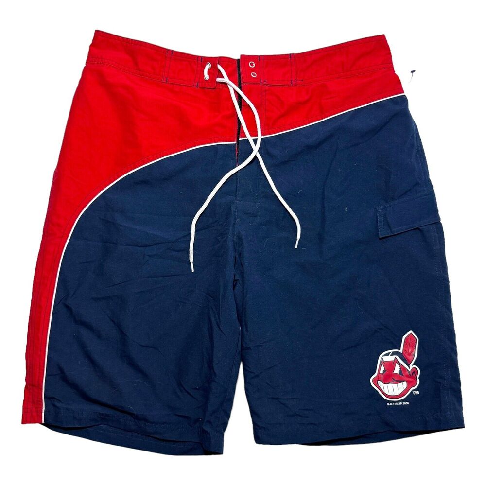 Cleveland Indians Mens 2X Swimsuit Swim Trunks Bathing Suit Shorts MLB Baseball